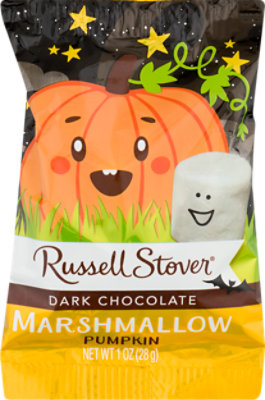 Russell Stover Candy Pumpkin Dark Chocolate & Marshmallow Wrapper - 1 Oz