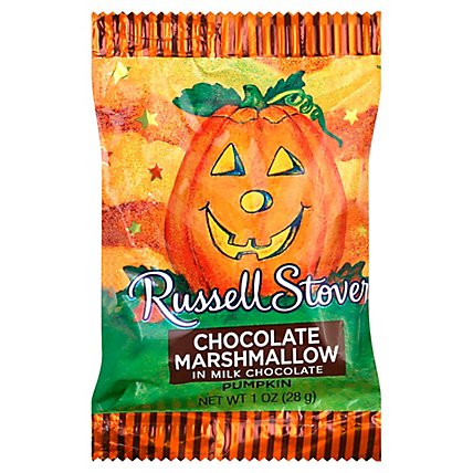 Russell Stover Candy Pumkin Marshmallow Chocolate In Milk Chocolate  - 1 Oz - Image 1