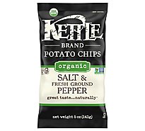 Kettle Potato Chips Organic Salt & Fresh Ground Pepper - 5 Oz