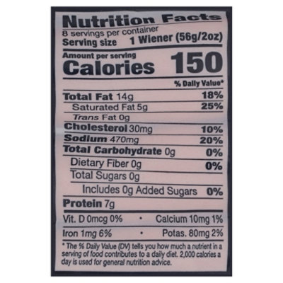 Dietz & Watson Weiners Natural Casing - 16 Oz - Image 3