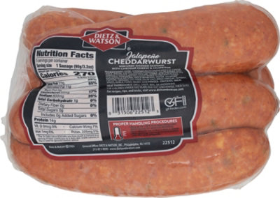 Dietz & Watson Jalapeno Cheddarwurst - 16 Oz - Image 6