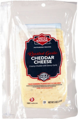 Dietz & Watson Cheese Cheddar With Roasted Garlic - 8 Oz