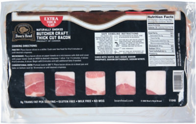 Boars Head Bacon Naturally Smoked Extra Thick Cut - 12 Oz - Image 6