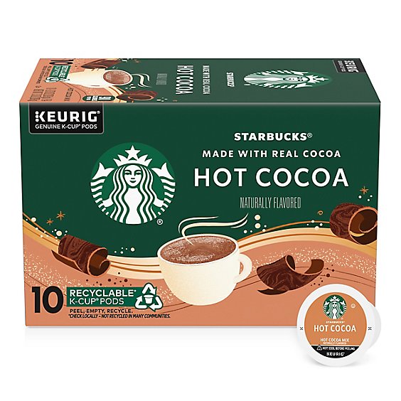 Starbucks Classic Hot Cocoa K Cup Coffee Pods Box 10 Count - Each