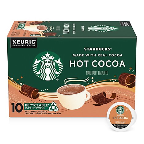 Starbucks Cocoa Hot K-Cup Pods Classic Box - 10-0.73 Oz