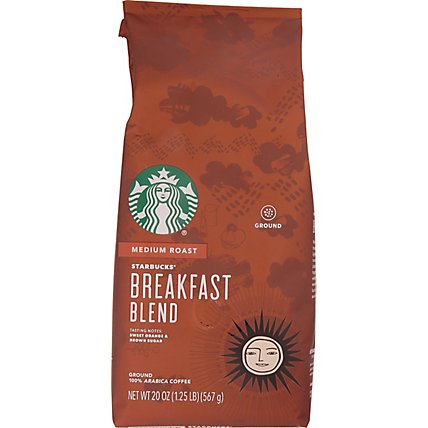 Starbucks Breakfast Blend 100% Arabica Medium Roast Ground Coffee Bag - 20 Oz - Image 2