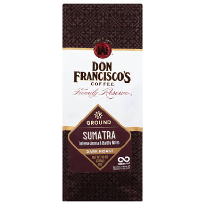 Don Franciscos Family Reserve Coffee Ground Dark Roast Sumatra - 10 Oz
