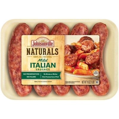 Johnsonville Naturals Sausage Italian Mild 5 Links - 16 Oz