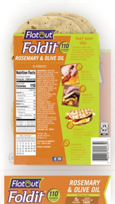 Flatout Foldit! Flatbread Artisan Rosemary & Olive Oil - 6 Count - Image 6