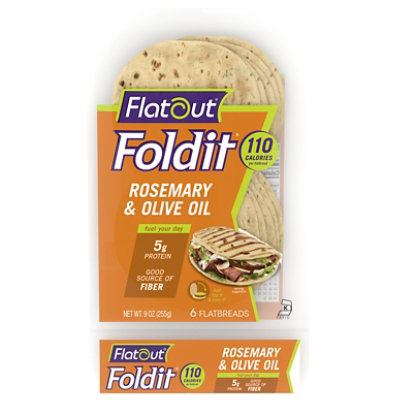 Flatout Foldit! Flatbread Artisan Rosemary & Olive Oil - 6 Count - Image 2