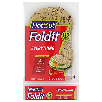 Flatout Foldit Flatbread Everything - 9 Oz - Image 3