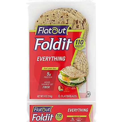 Flatout Foldit Flatbread Everything - 9 Oz - Image 2