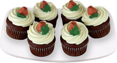 Bakery Cupcake Red Velvet 6 Count - Each - Image 1
