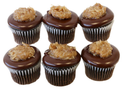 Bakery Cupcake German Chocolate 6 Count - Each