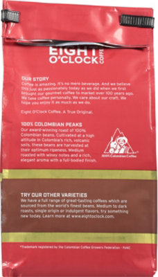 Eight O Clock Coffee Ground Medium Roast Colombian Peaks - 11 Oz - Image 5