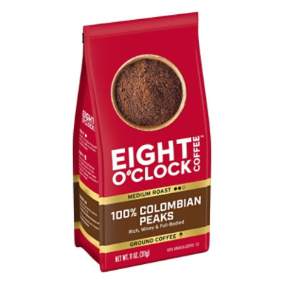 Eight O' Clock Coffee 100% Colombian Peaks Medium Roast Ground Coffee - 11 Oz - Image 2