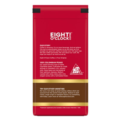 Eight O' Clock Coffee 100% Colombian Peaks Medium Roast Ground Coffee - 11 Oz - Image 5