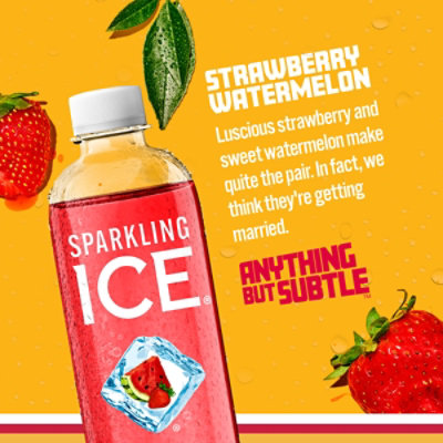 Sparkling Ice Strawberry Watermelon Sparkling Water 17 fl. oz. Bottle - Image 8