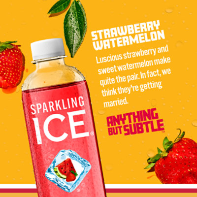 Sparkling Ice Strawberry Watermelon Sparkling Water 17 fl. oz. Bottle - Image 2