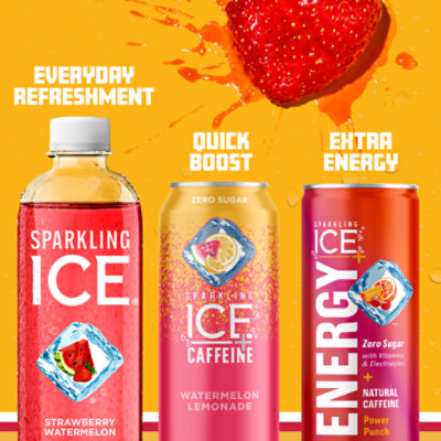 Sparkling Ice Strawberry Watermelon Sparkling Water 17 fl. oz. Bottle - Image 6