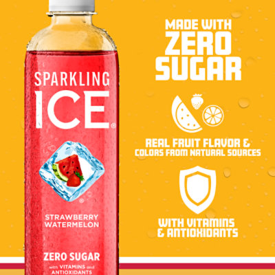 Sparkling Ice Strawberry Watermelon Sparkling Water 17 fl. oz. Bottle - Image 3