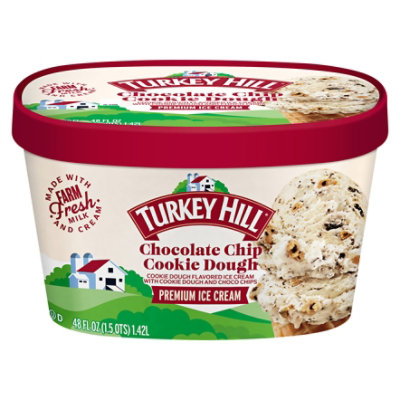 Turkey Hill Ice Cream Premium Chocolate Chip Cookie Dough - 48 Fl. Oz.