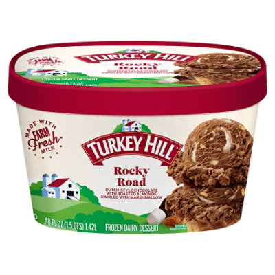 Turkey Hill Ice Cream Premium Rocky Road - 48 Oz - Image 3