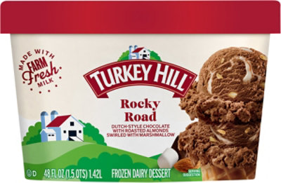 Turkey Hill Ice Cream Premium Rocky Road - 48 Oz - Image 2