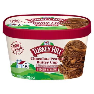 Turkey Hill Ice Cream Premium Chocolate Peanut Butter Cup - 48 Fl. Oz.