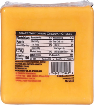 Boars Head Cheese Pre Cut Cheddar Sharp Yellow - 10 Oz - Image 6