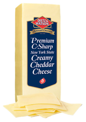 Dietz & Watson Sharp Cheddar Premium Cheese - 0.50 Lb