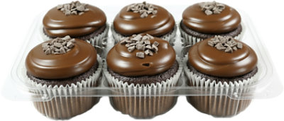 Bakery Cupcake Chocolate Fudge 6 Count - Each - Image 1
