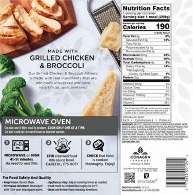Healthy Choice Simply Steamers Grilled Chicken & Broccoli Alfredo Frozen Meal - 9.15 Oz - Image 6