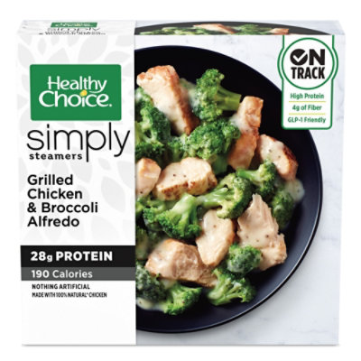 Healthy Choice Simply Steamers Grilled Chicken & Broccoli Alfredo Frozen Meal - 9.15 Oz - Image 1