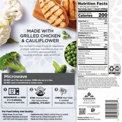 Healthy Choice Simply Steamers Grilled Chicken Pesto & Vegetables Frozen Meal - 9.15 Oz - Image 6