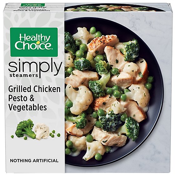 Healthy Choice Simply Steamers Grilled Chicken Pesto & Vegetables Frozen Meal - 9.15 Oz