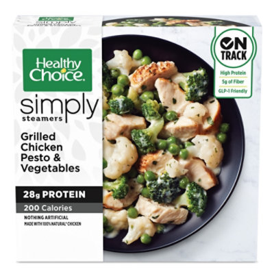 Healthy Choice Simply Steamers Grilled Chicken Pesto & Vegetables Frozen Meal - 9.15 Oz