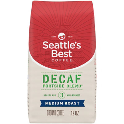 Seattles Best Coffee Coffee Ground Medium & Balanced Level 3 Decaffeinated - 12 Oz - Image 1