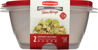 Rubbermaid Take Alongs Containers + Lids Bowls Serving 15.7 Cups - Each - Image 4