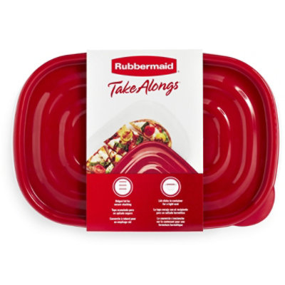 Rubbermaid Take Alongs Containers + Lids Divided Rectangles With Quik Clik Seal Cups - 3 Count - Image 3
