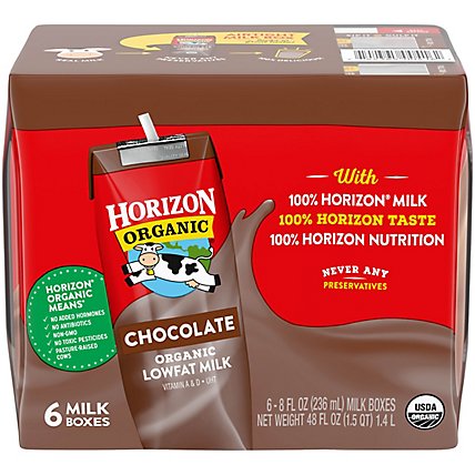 Horizon Organic Milk Chocolate 1% Lowfat - 6-8 Fl. Oz. - Image 2