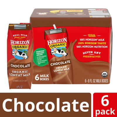 Horizon Organic Shelf-Stable 1% Lowfat Chocolate Milk Boxes - 6-8 Fl. Oz. - Image 1
