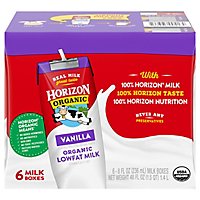 Horizon Organic Milk 1% Lowfat Vanilla - 6-8 Fl. Oz. - Image 3