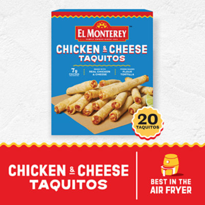 El Monterey Chicken & Cheese Frozen Flour Taquitos 20 Count - 20 Oz