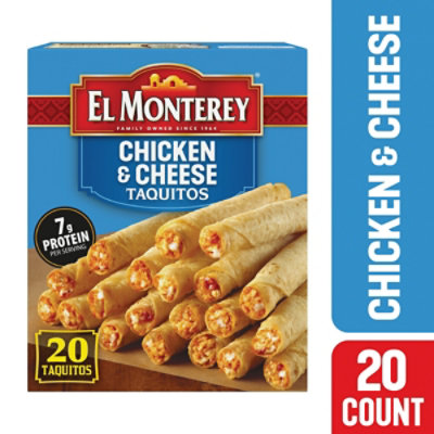 El Monterey Chicken & Cheese Frozen Flour Taquitos 20 Count - 20 Oz - Image 5