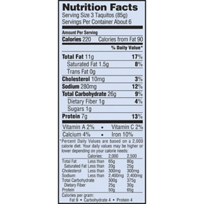 El Monterey Chicken & Cheese Frozen Flour Taquitos 20 Count - 20 Oz - Image 5