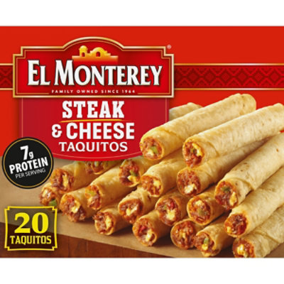 El Monterey Steak & Cheese Flour Frozen Taquitos 20 Count - 20 Oz - Image 9