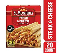 El Monterey Steak & Cheese Flour Frozen Taquitos 20 Count - 20 Oz