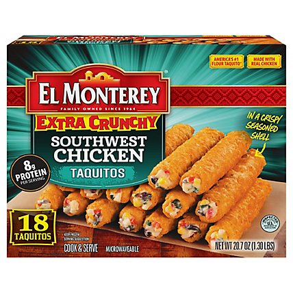 El Monterey Southwest Chicken Extra Crunchy Taquitos 18 Count - 20.7 Oz - Image 3