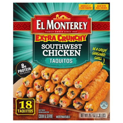 El Monterey Southwest Chicken Crunchy Taquitos 18 Count - 20.7 Oz - Image 5